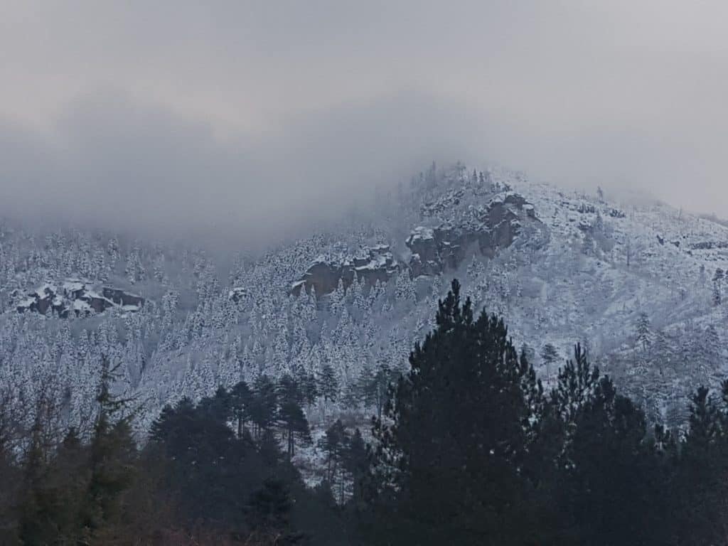 The first snow in Bredhi i Drenovës on 12th December 2019 - photo: Iljon Thanas